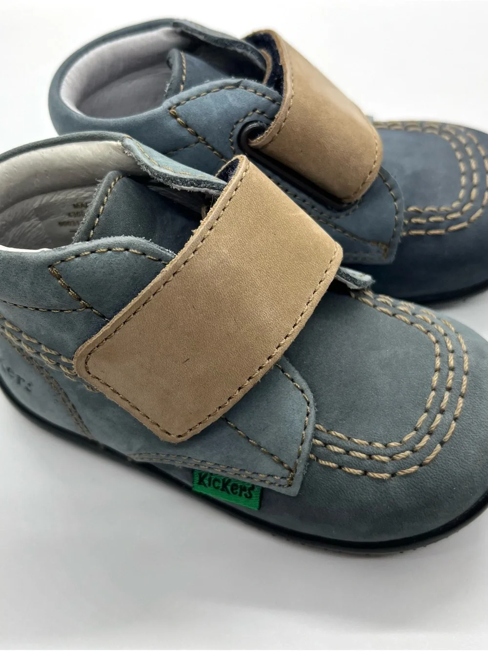 Kickers Blue Suede Baby Walker Faded NWT